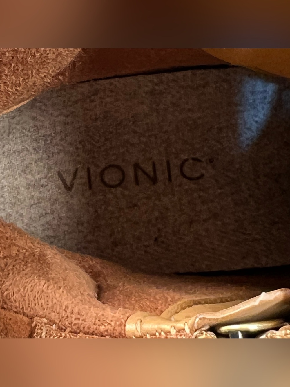Vionic Spencer Boots Tan Chunky Waterproof Leather Hiker Combat Ankle Zip 8.5 - Picture 8 of 13